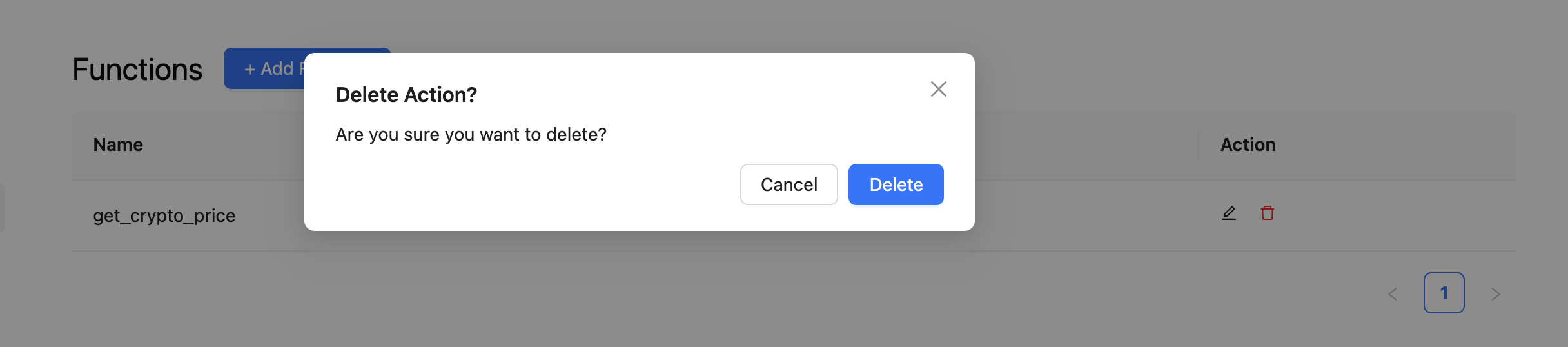 Delete API Function