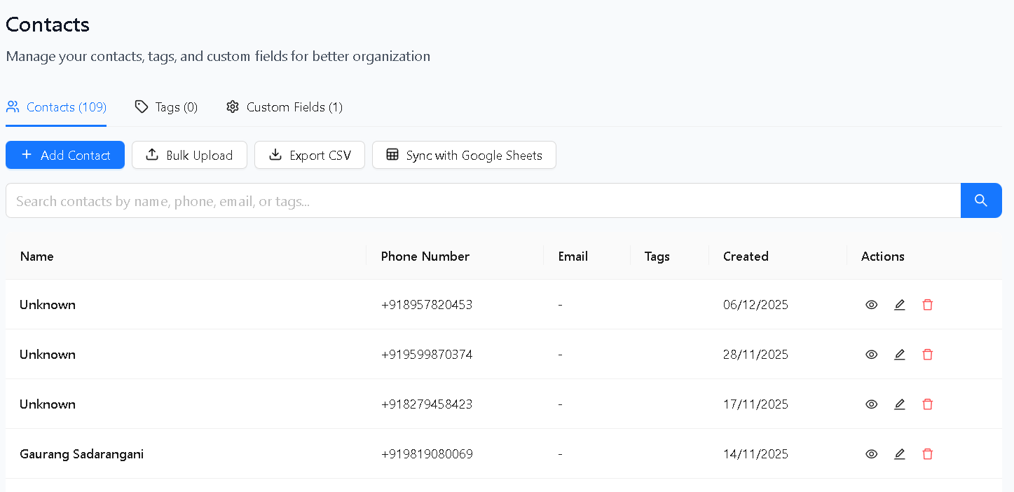 Contact Fields