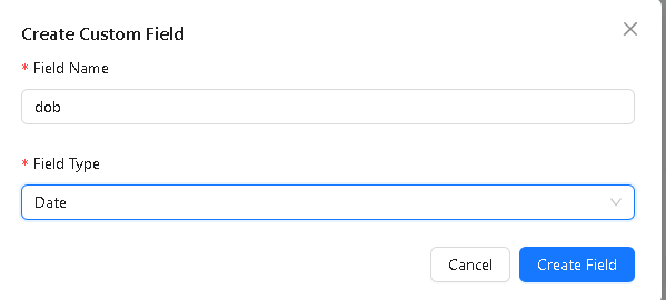 Custom Field Popup