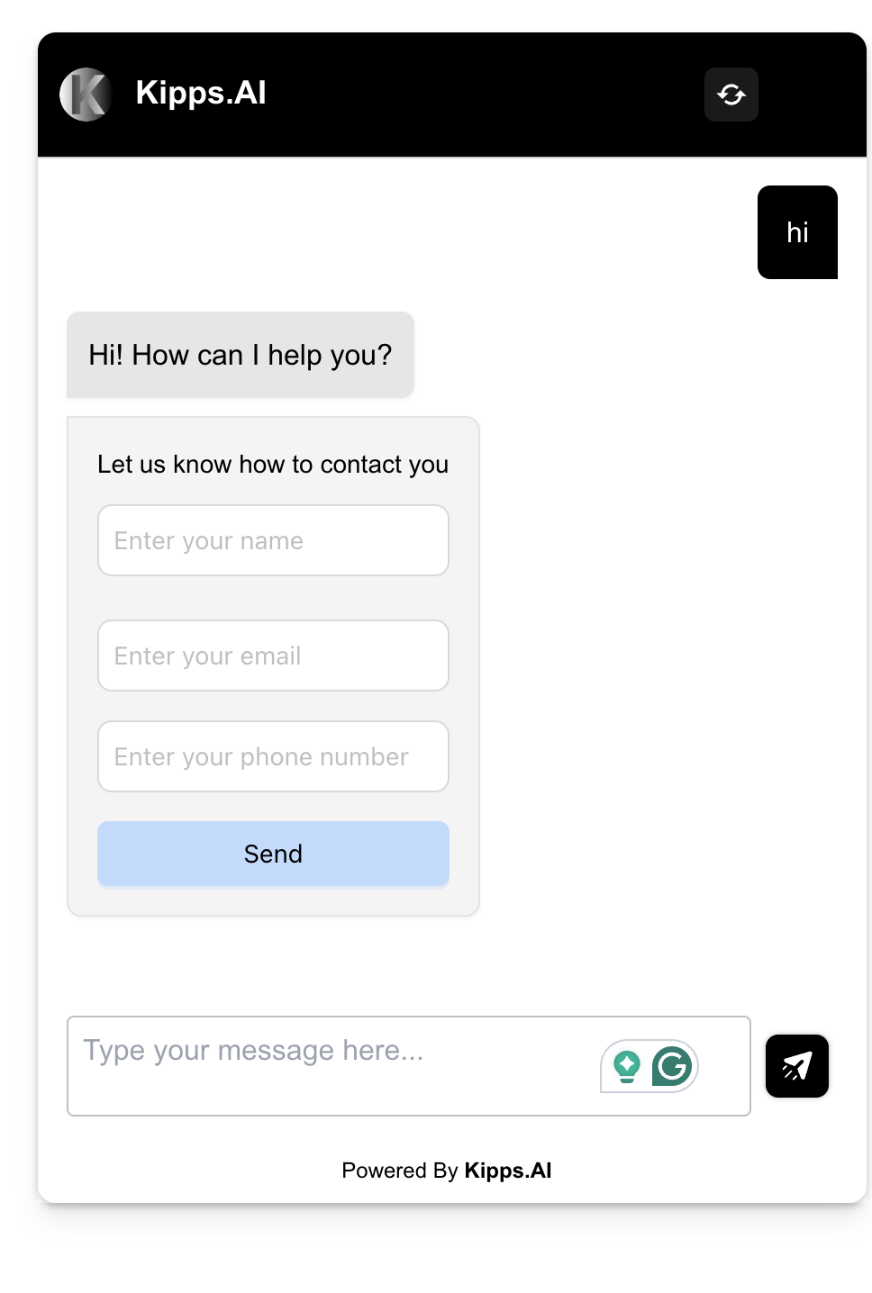 Lead Appearance in Chat Agent