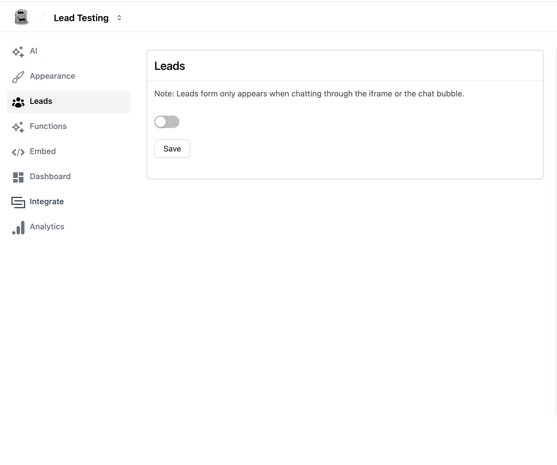 Setting Interface