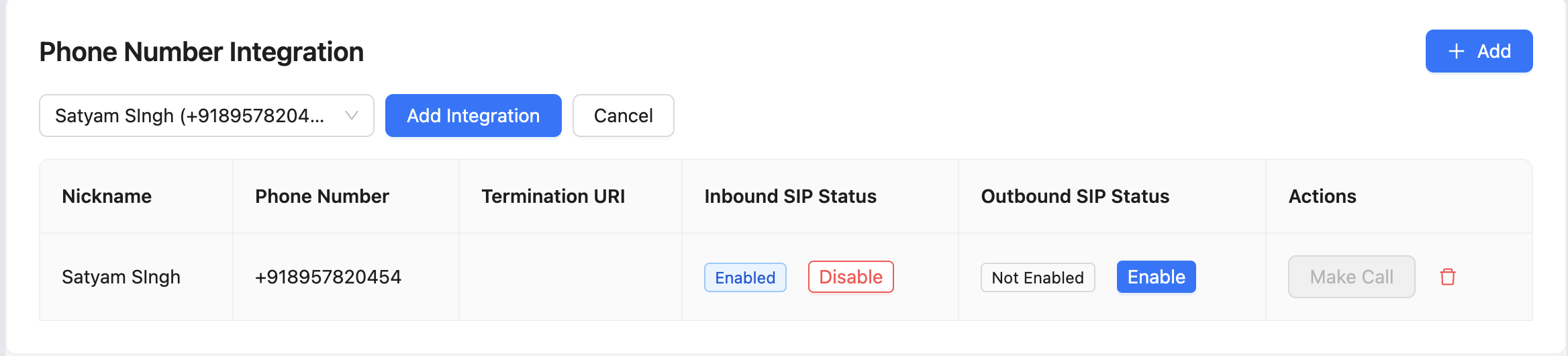 Link Phone Number to Voicebot