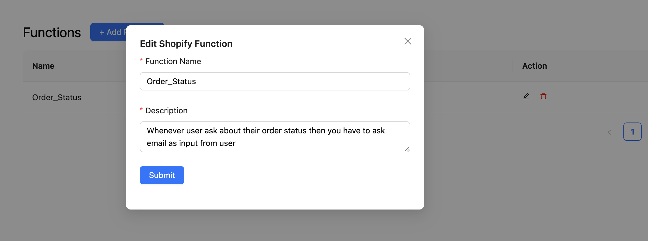 Shopify Function Modal