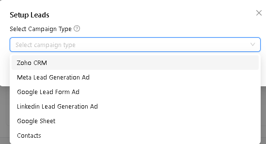 Select Source Type