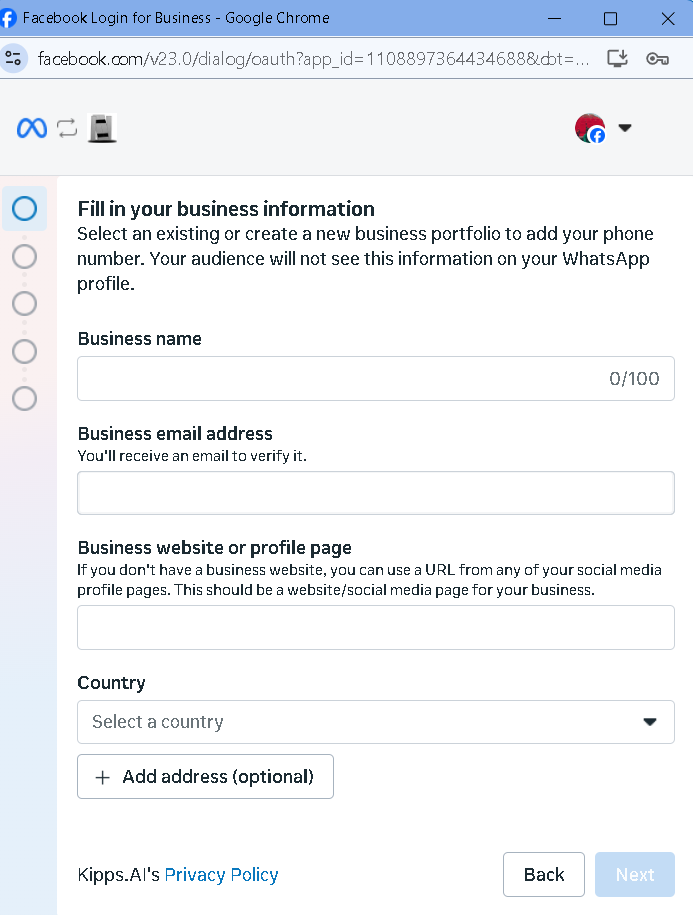 Business Info Form