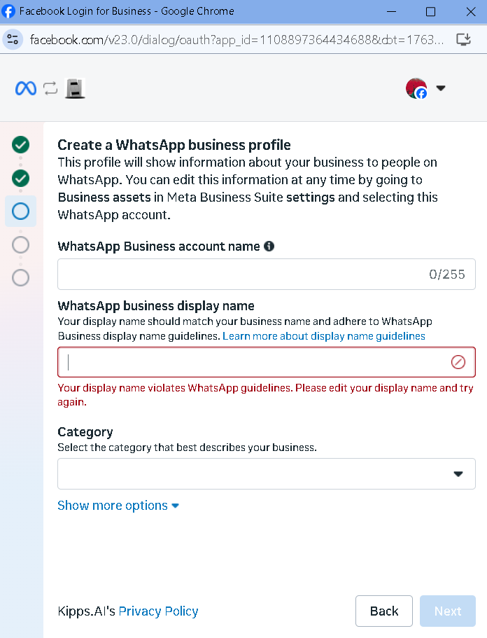 Business Profile Setup