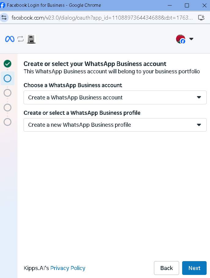 Select WABA Account